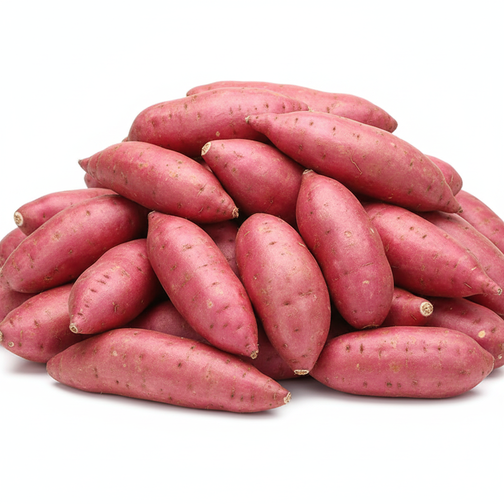 Large pile of sweet potatoes
